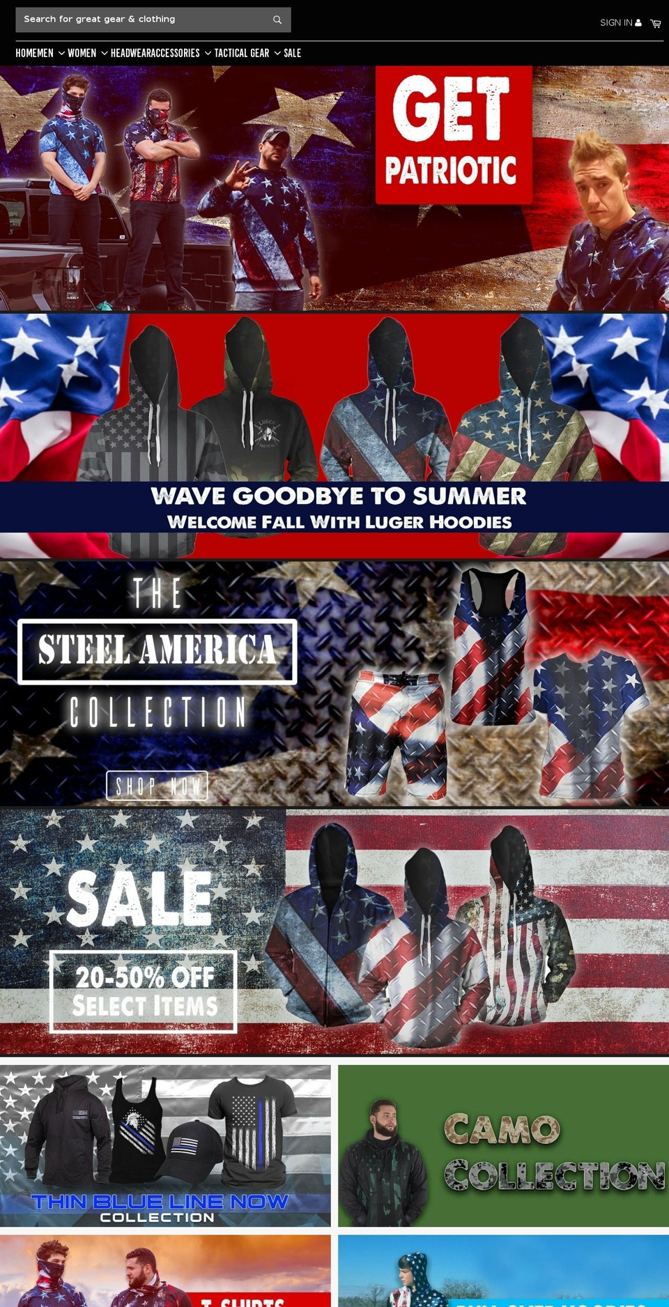 tacticalandoutdoors.com — Shopify storefront screenshot