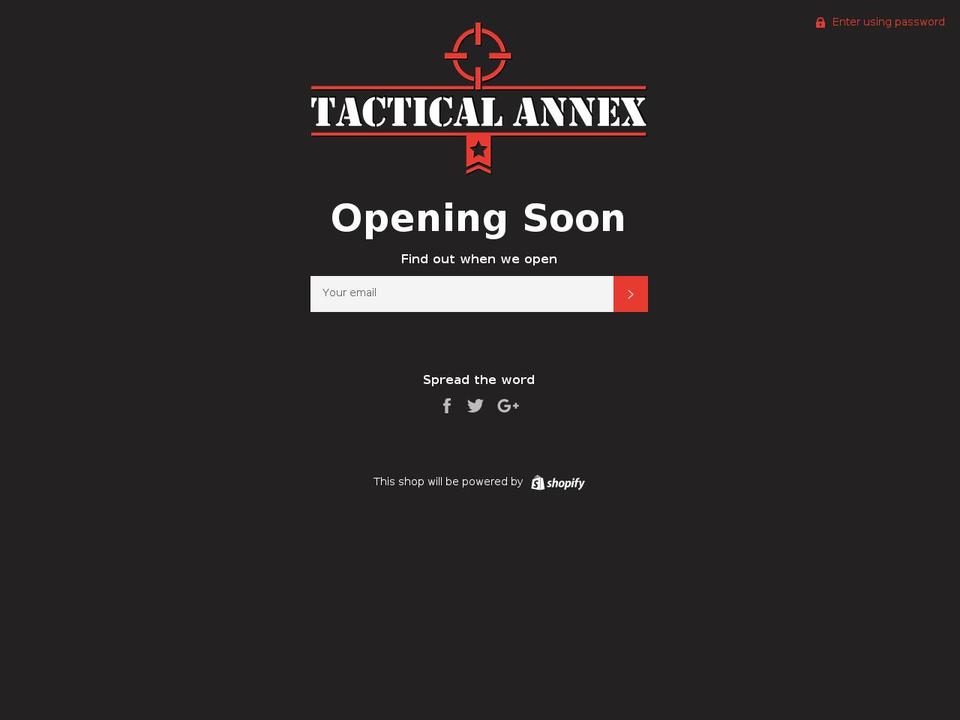 tacticalannex.com — Shopify storefront screenshot