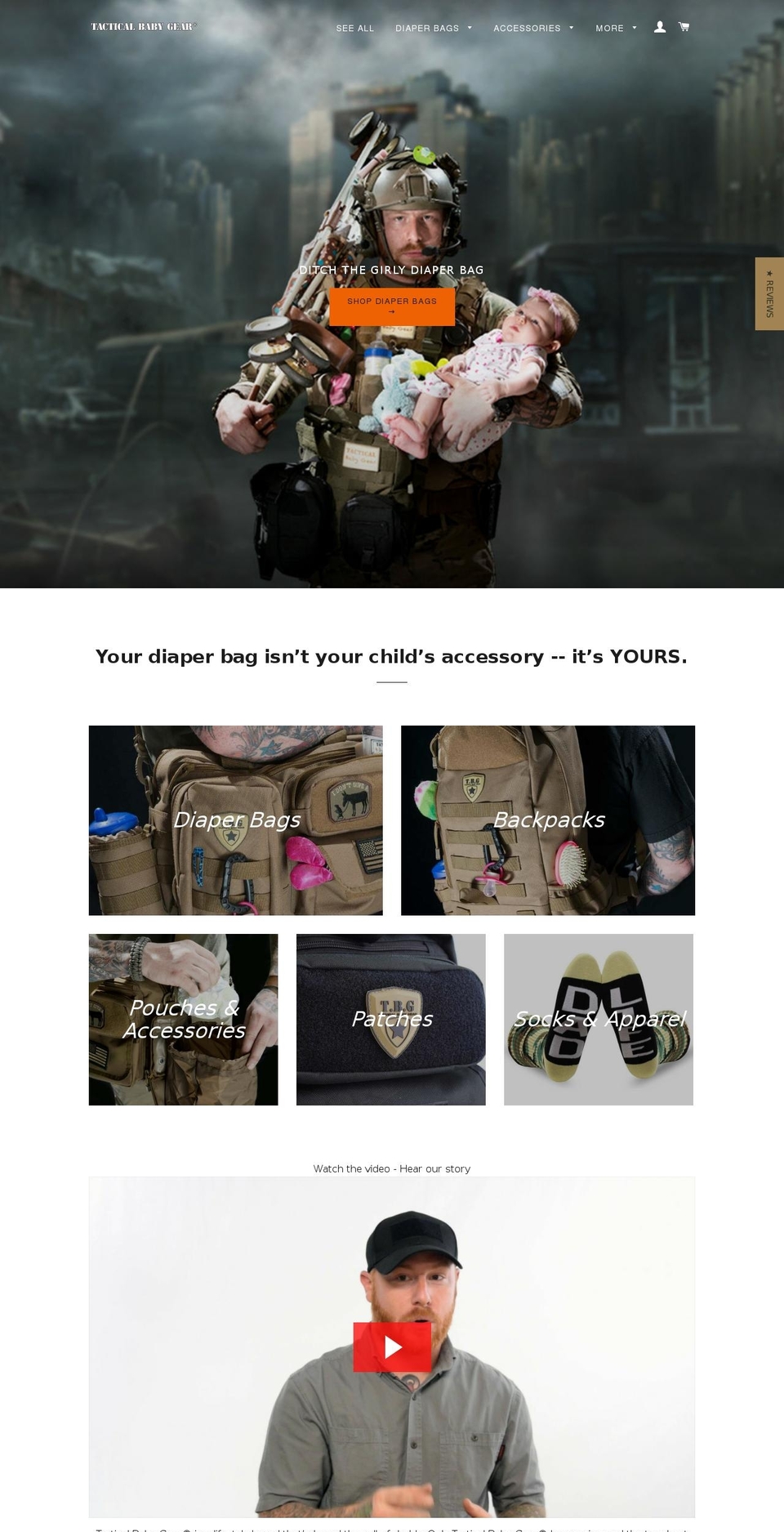 tacticalbabygear.com shopify website screenshot