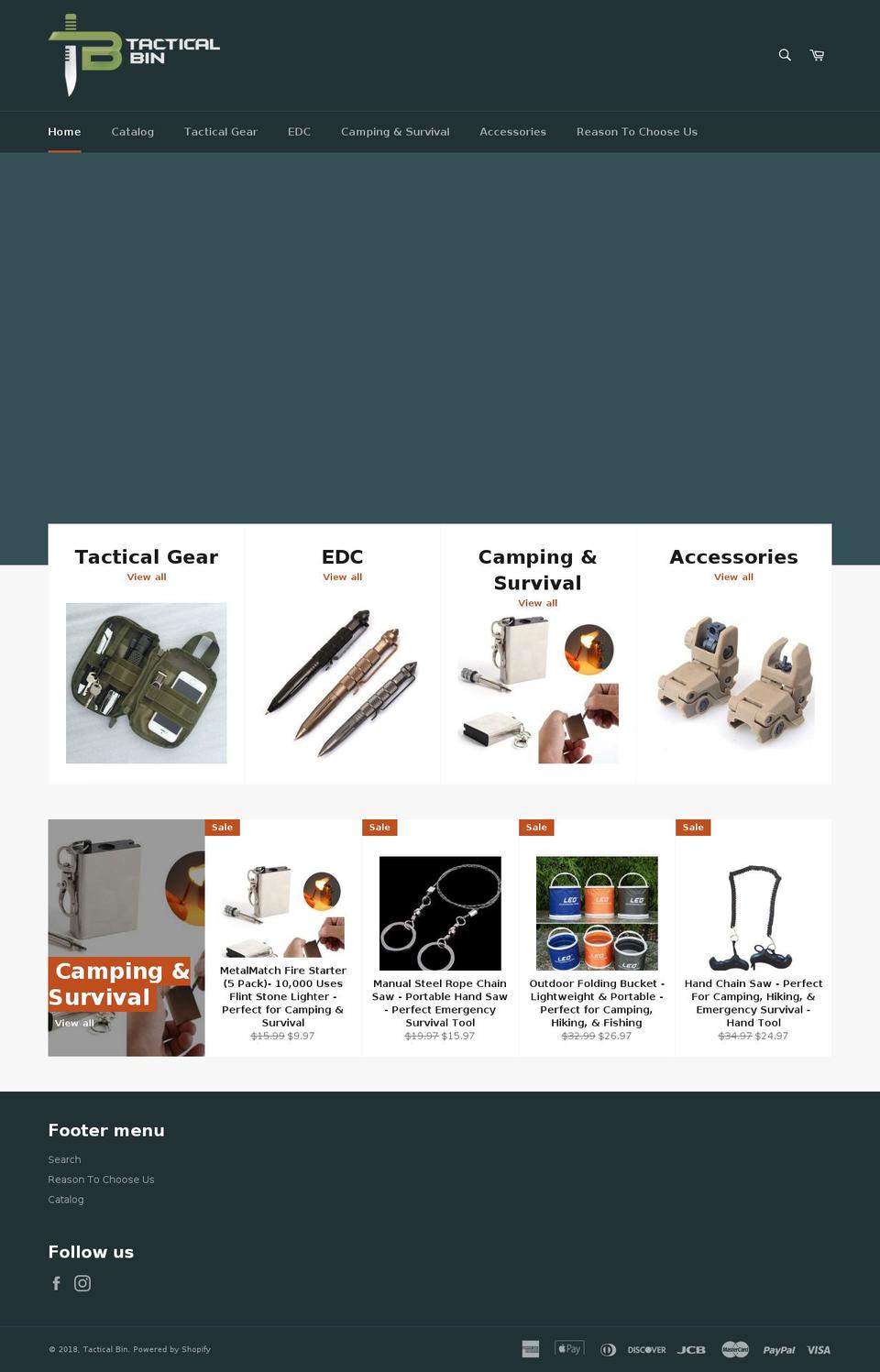 tacticalbin.com — Shopify storefront screenshot