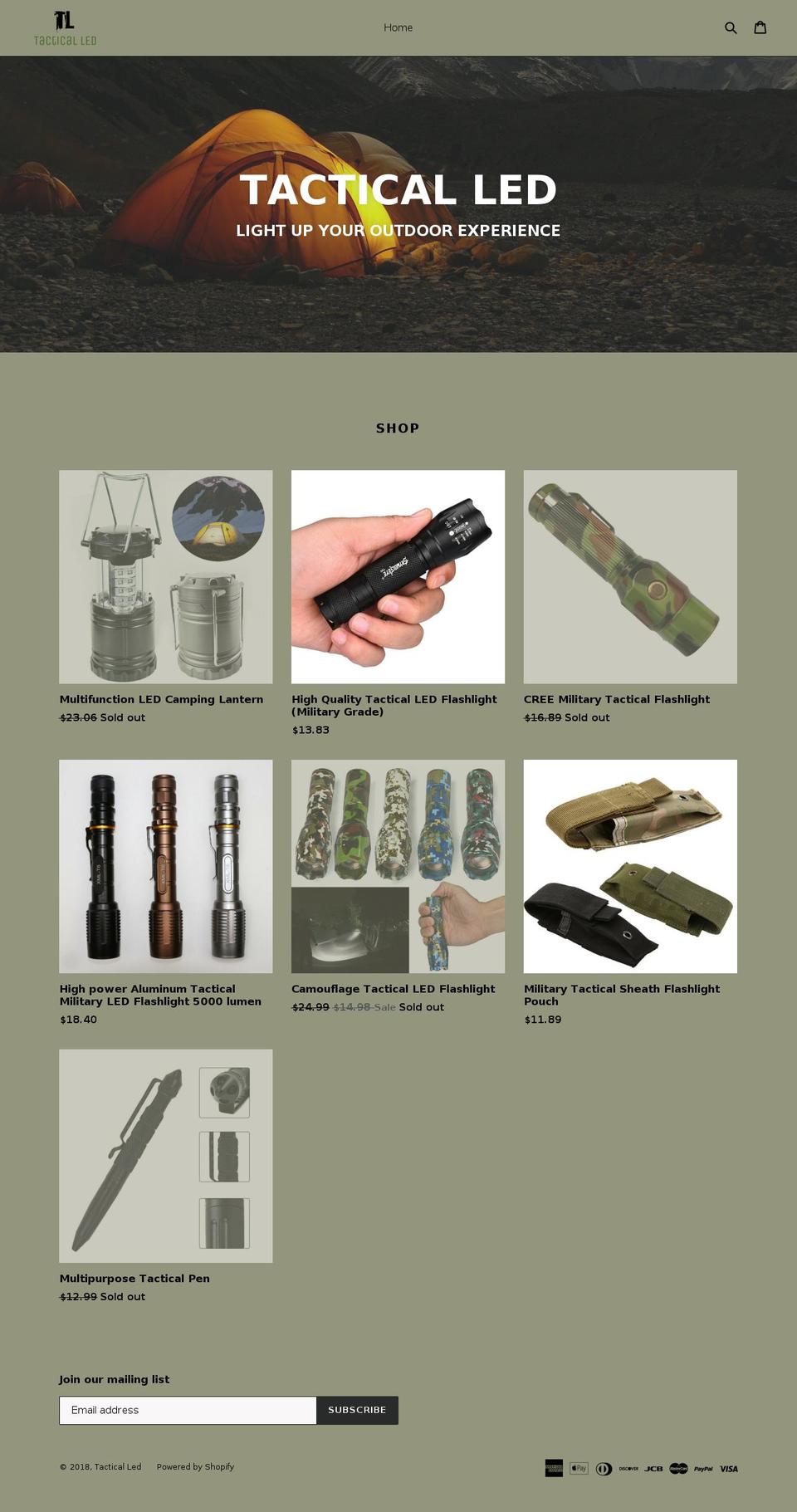 tacticaled.com — Shopify storefront screenshot