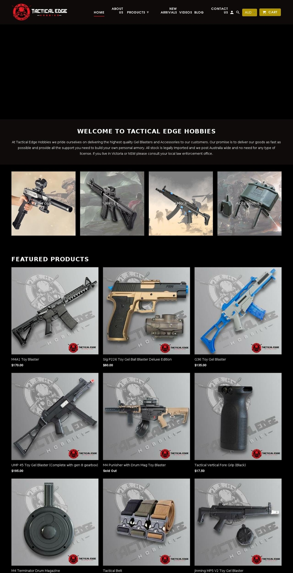 tacticaledge.com.au shopify website screenshot