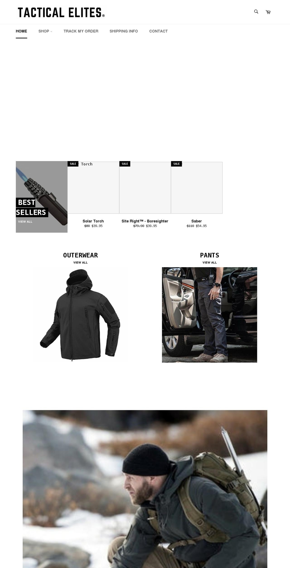 tacticalelites.com shopify website screenshot
