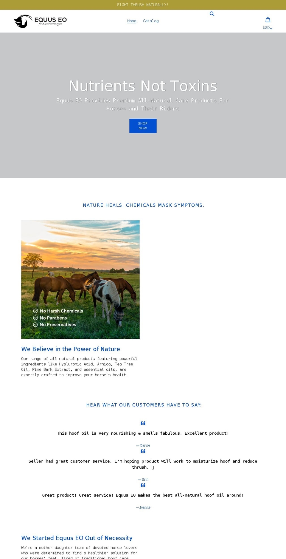 tacticalequine.com shopify website screenshot