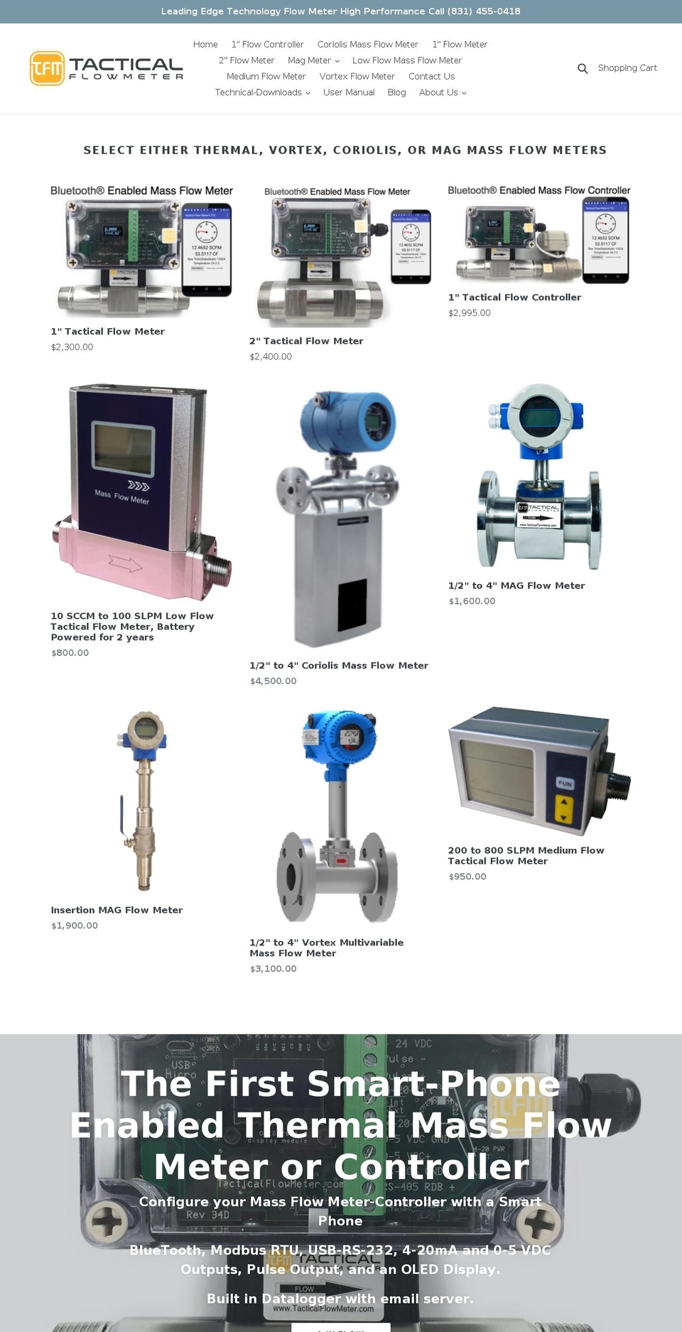 tacticalflowmeter.com shopify website screenshot