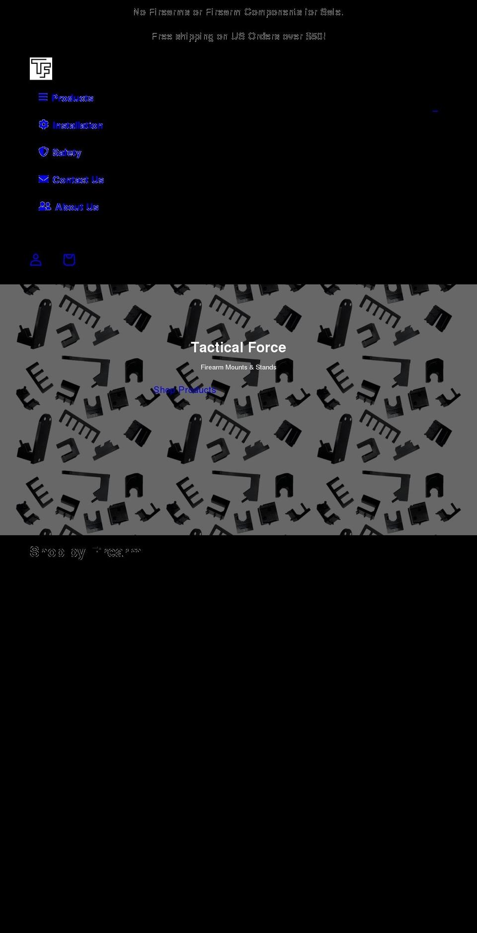 tacticalforceusa.com shopify website screenshot