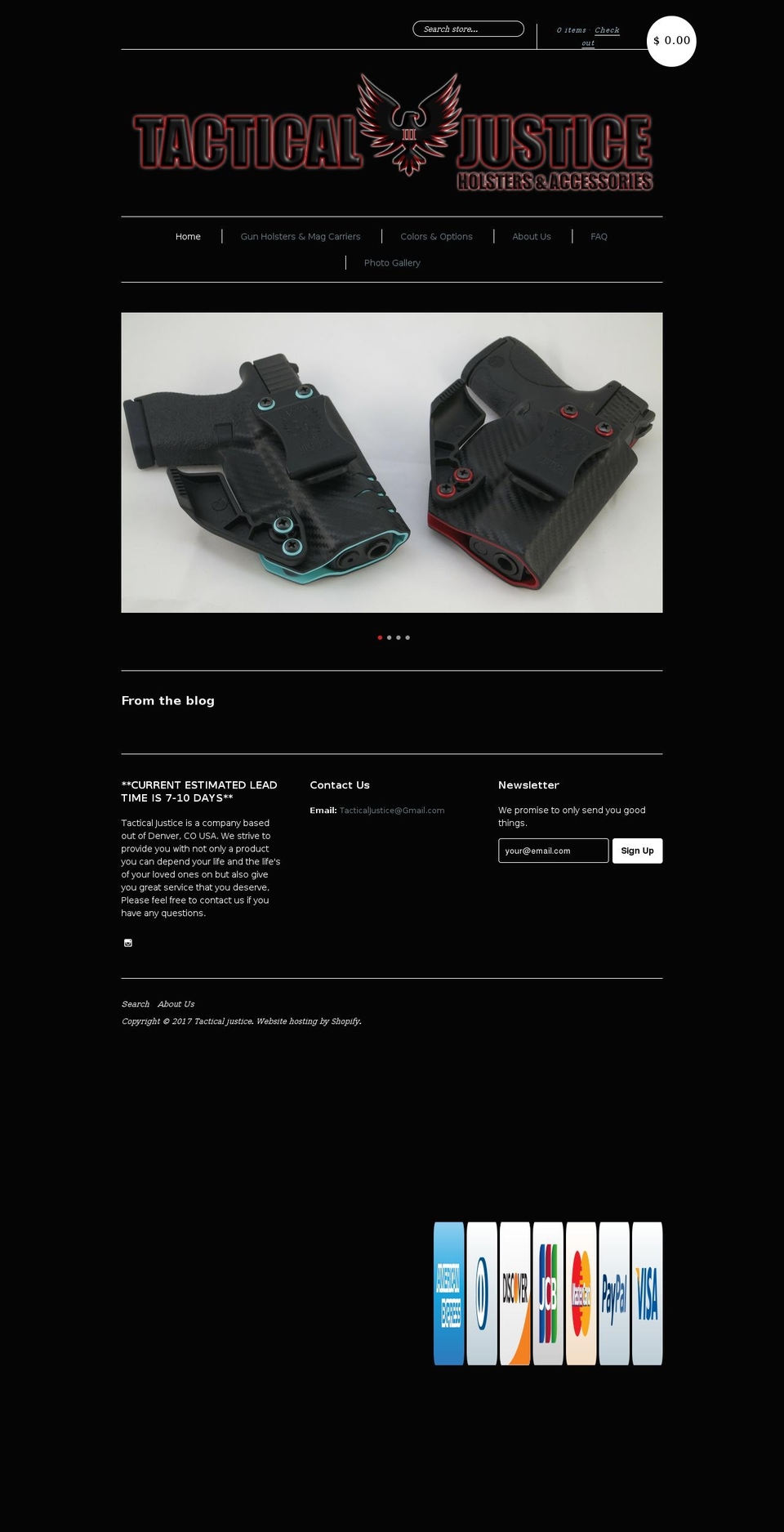 tacticaljustice.com shopify website screenshot