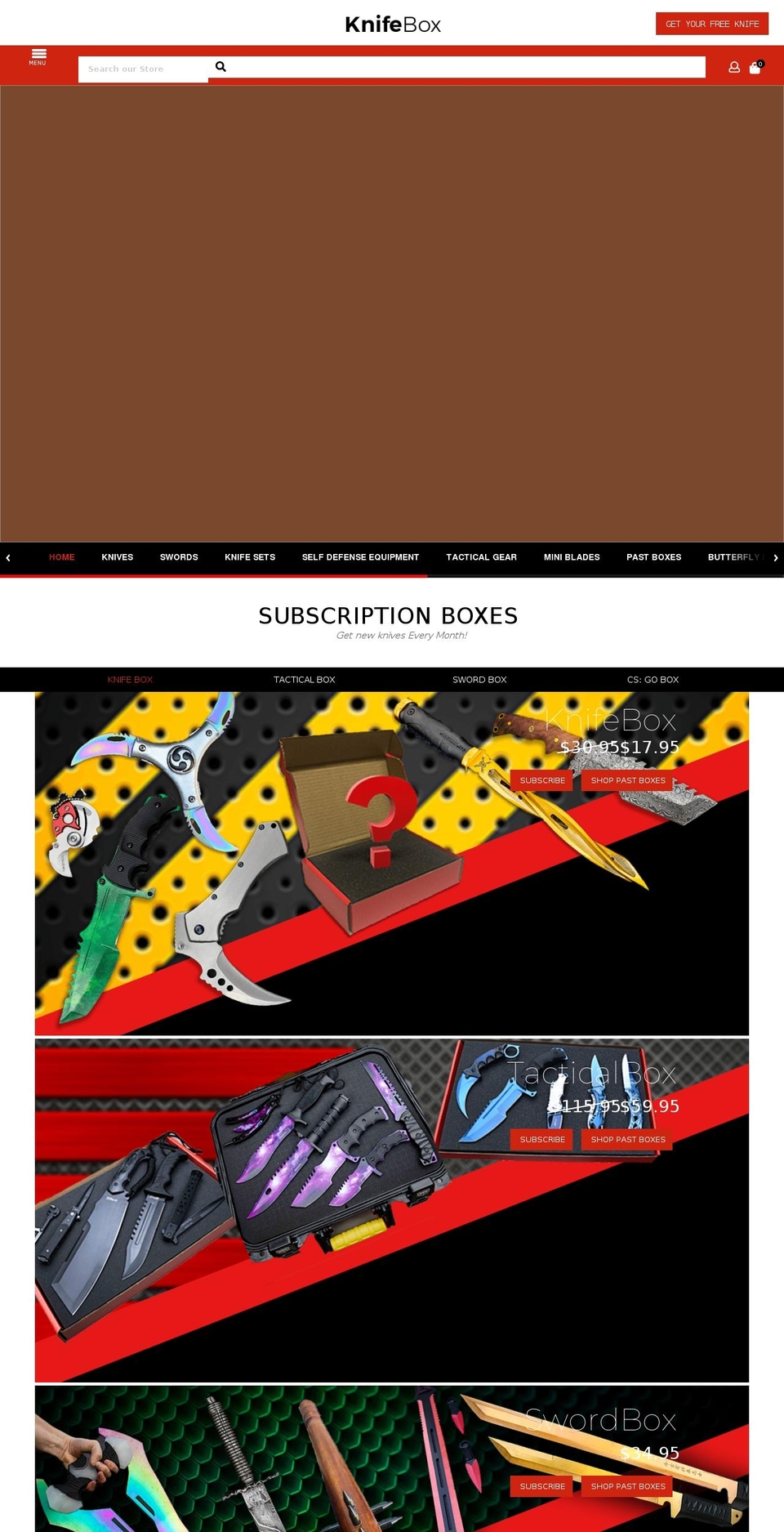 tacticalknifebox.myshopify.com shopify website screenshot