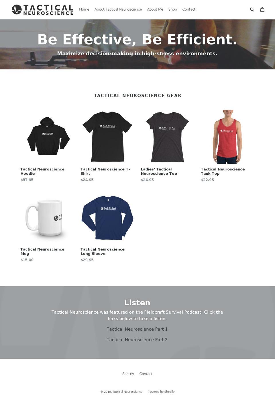 tacticalneuro.com — Shopify storefront screenshot
