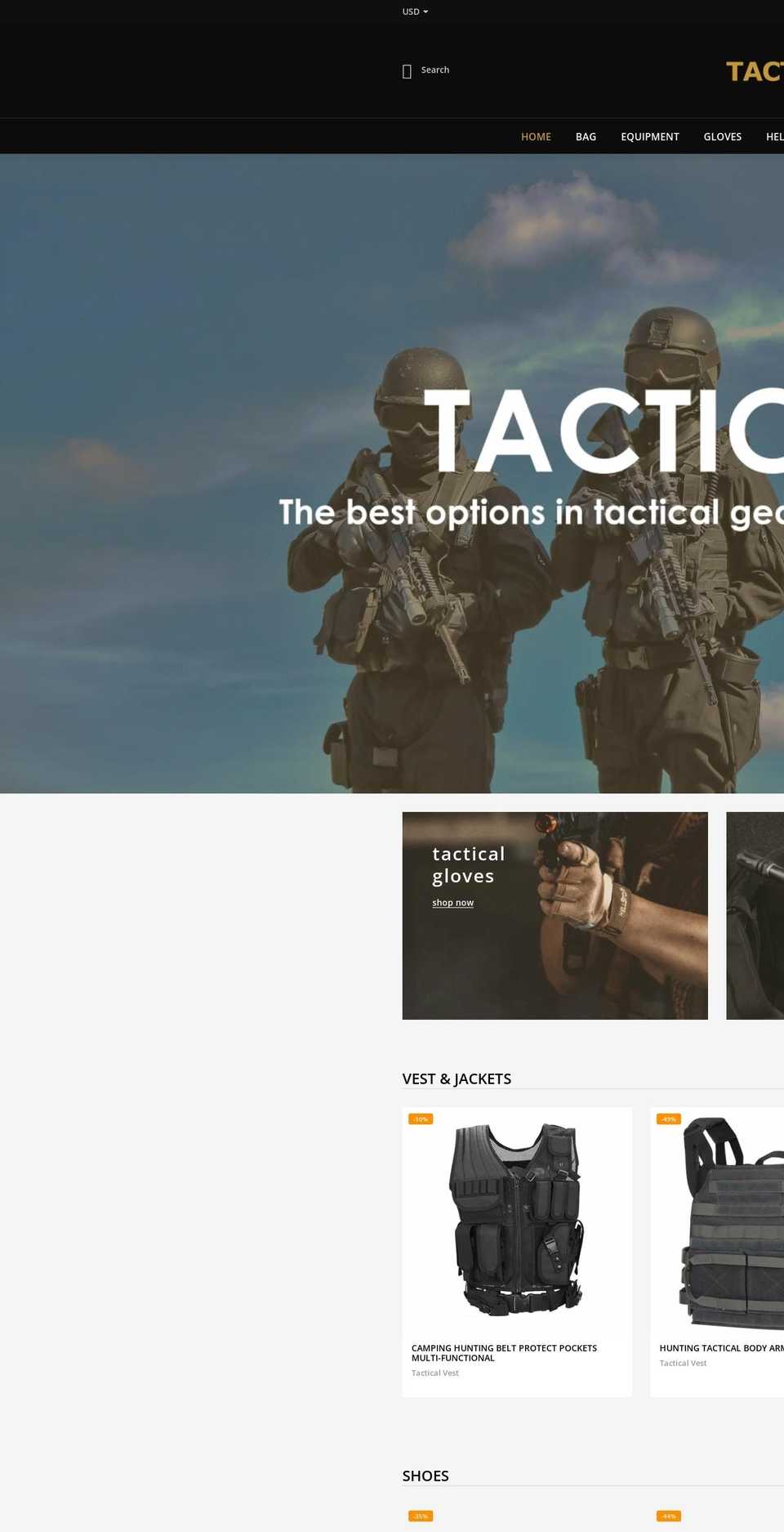 Tactical New Shopify theme site example tacticalnew.com