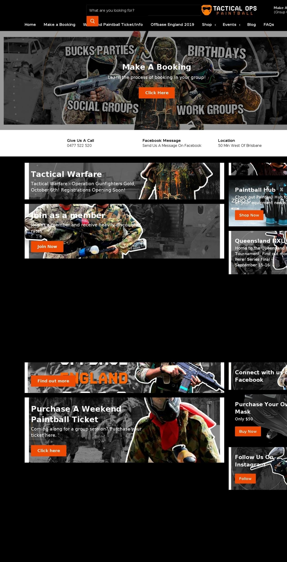 tacticalopspaintball.com.au shopify website screenshot