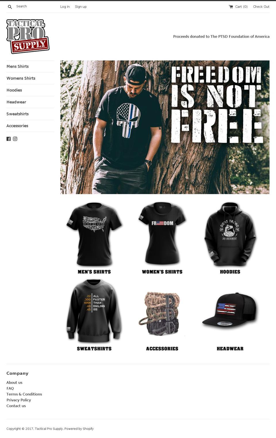 tacticalprosupply.com shopify website screenshot