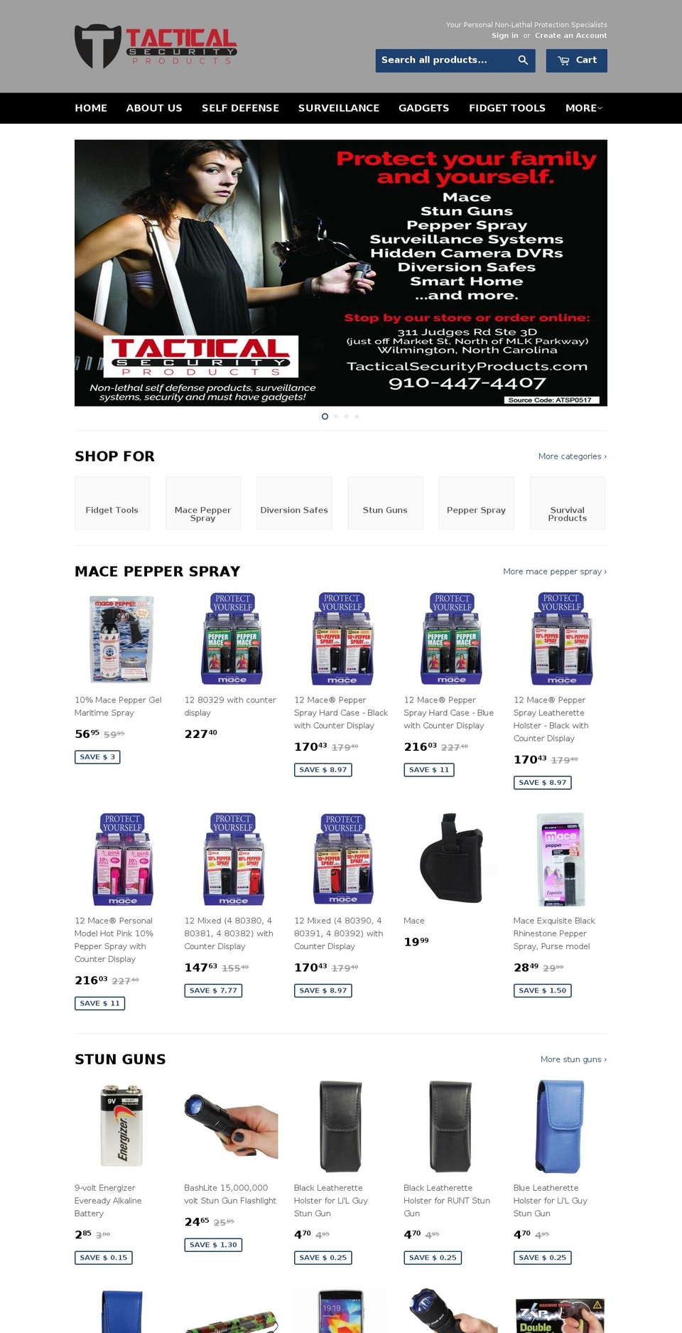 tacticalsecurityproducts.com shopify website screenshot