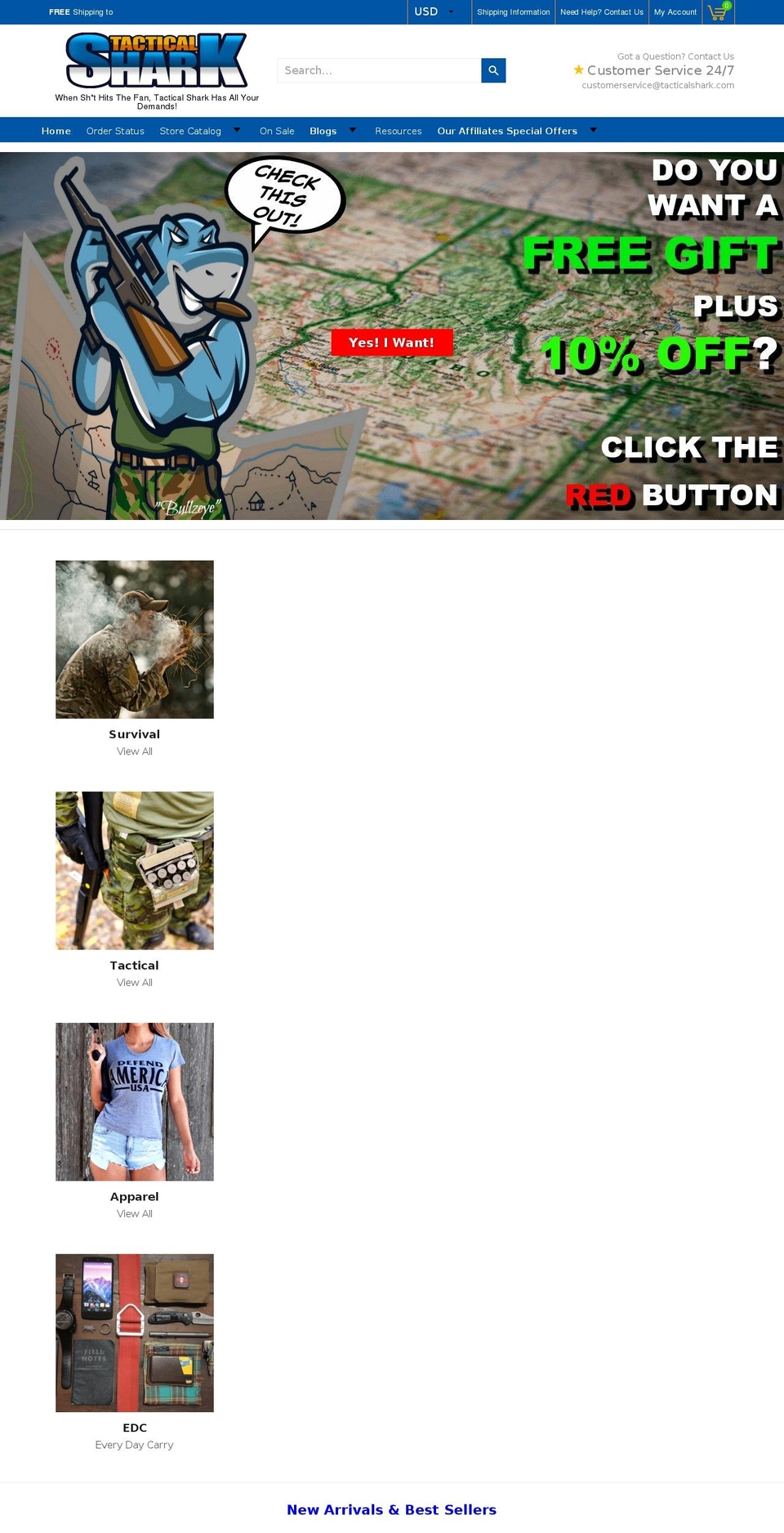 tacticalshark.com — Shopify storefront screenshot