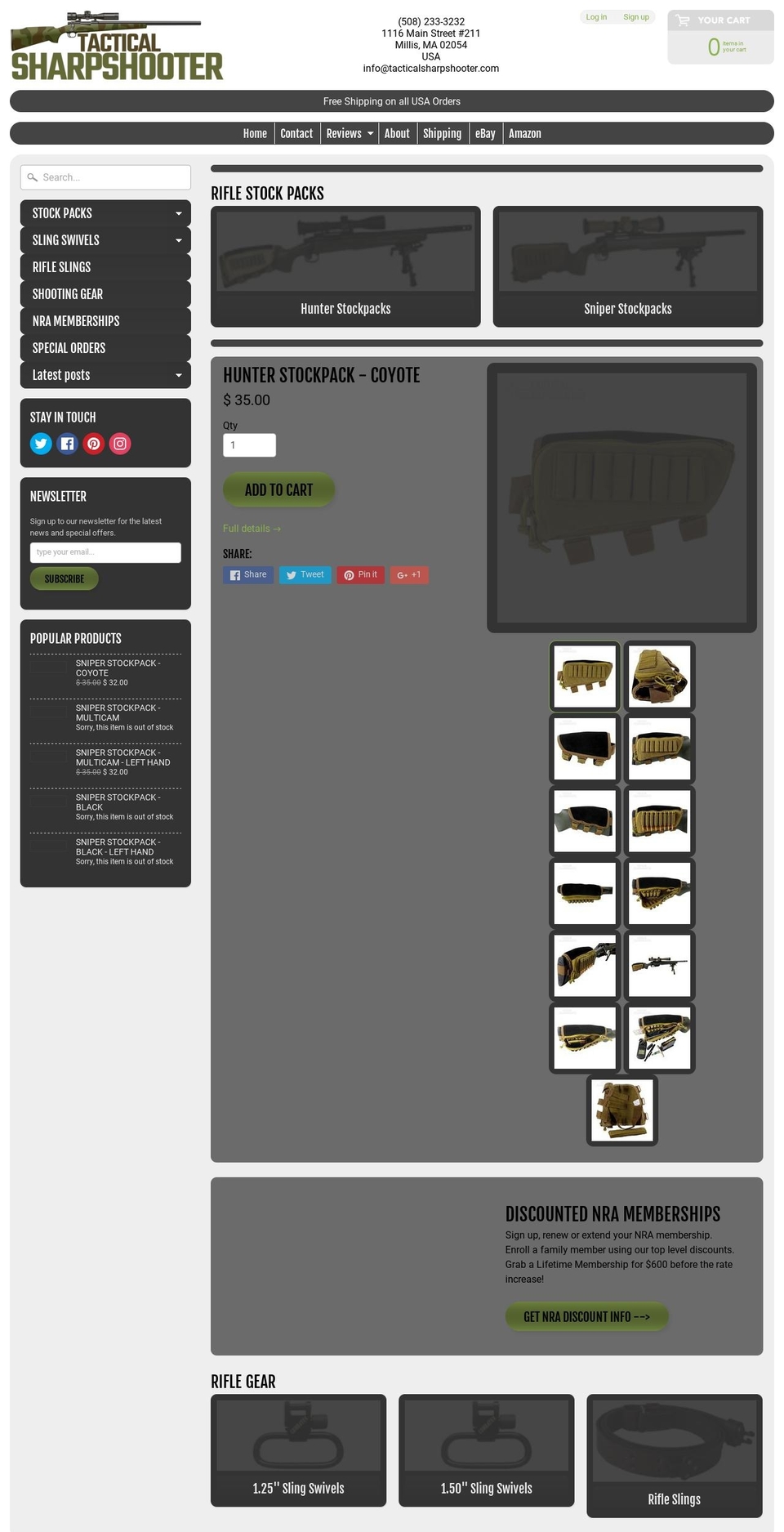 tacticalsharpshooter.com shopify website screenshot