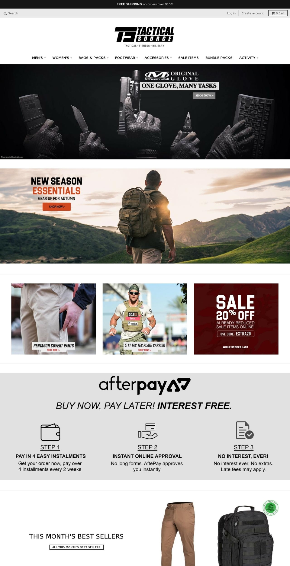 tacticalsource.com.au shopify website screenshot