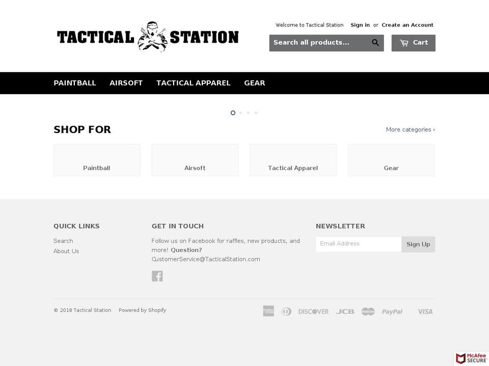 tacticalstation.com — Shopify storefront screenshot