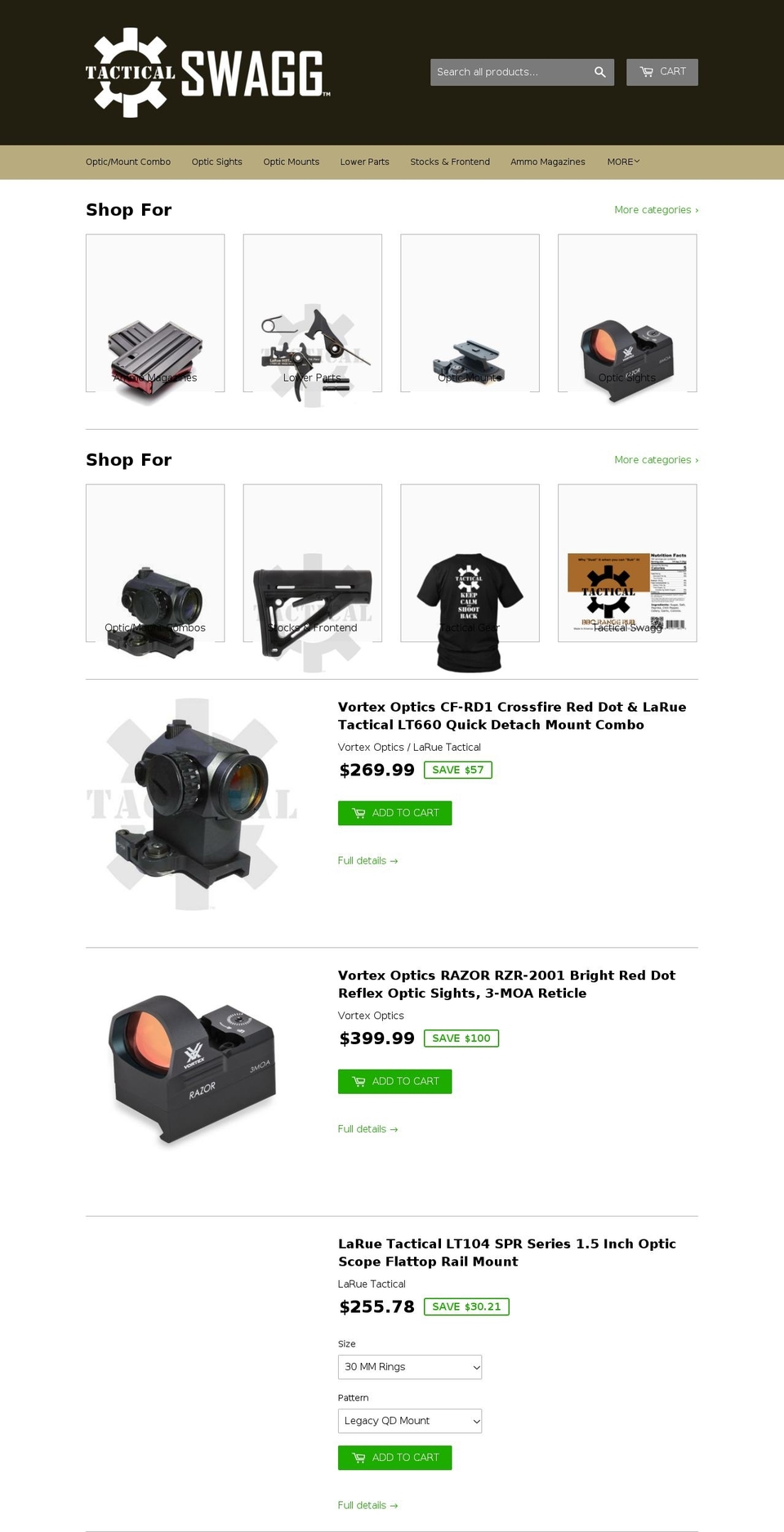 tacticalswagg.com shopify website screenshot
