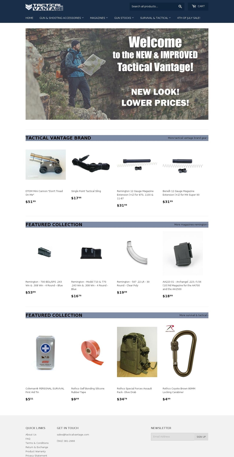 tacticalvantage.com — Shopify storefront screenshot