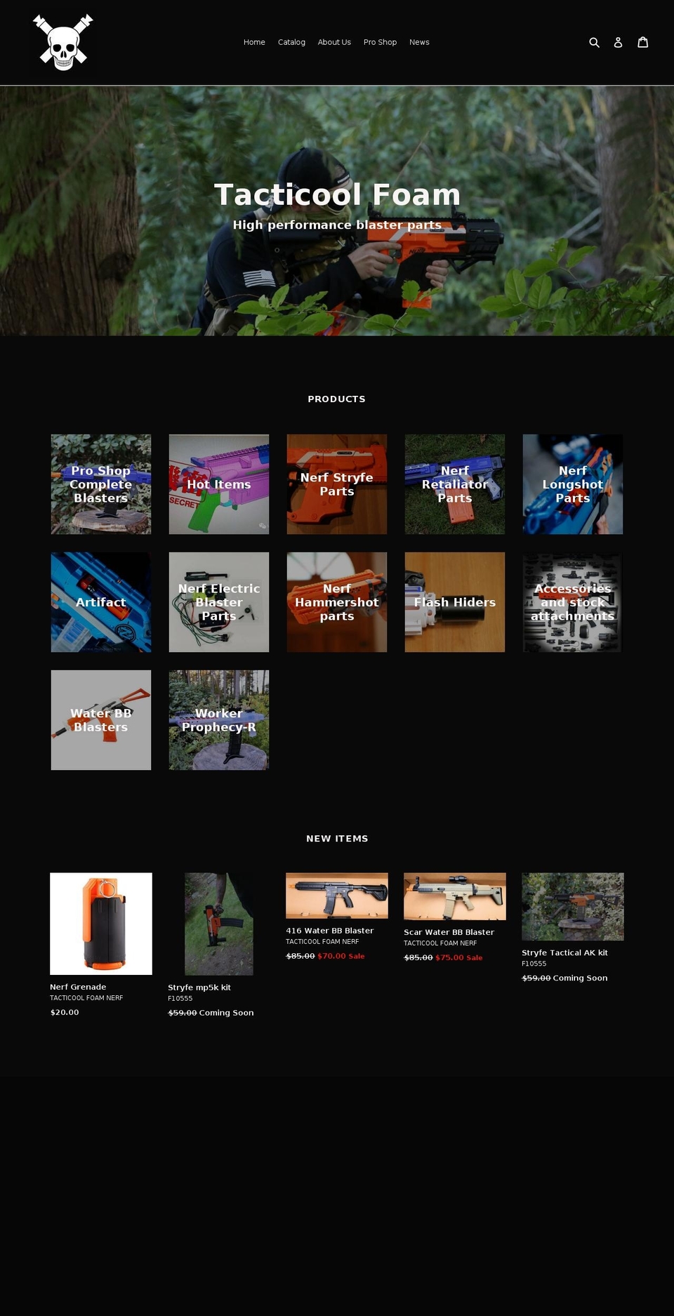 tacticoolfoam.com — Shopify storefront screenshot