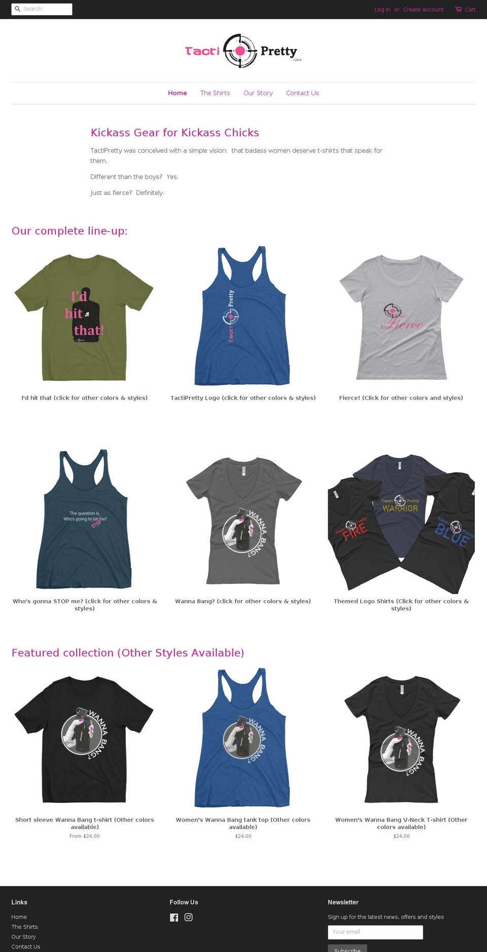 tactipretty.com shopify website screenshot