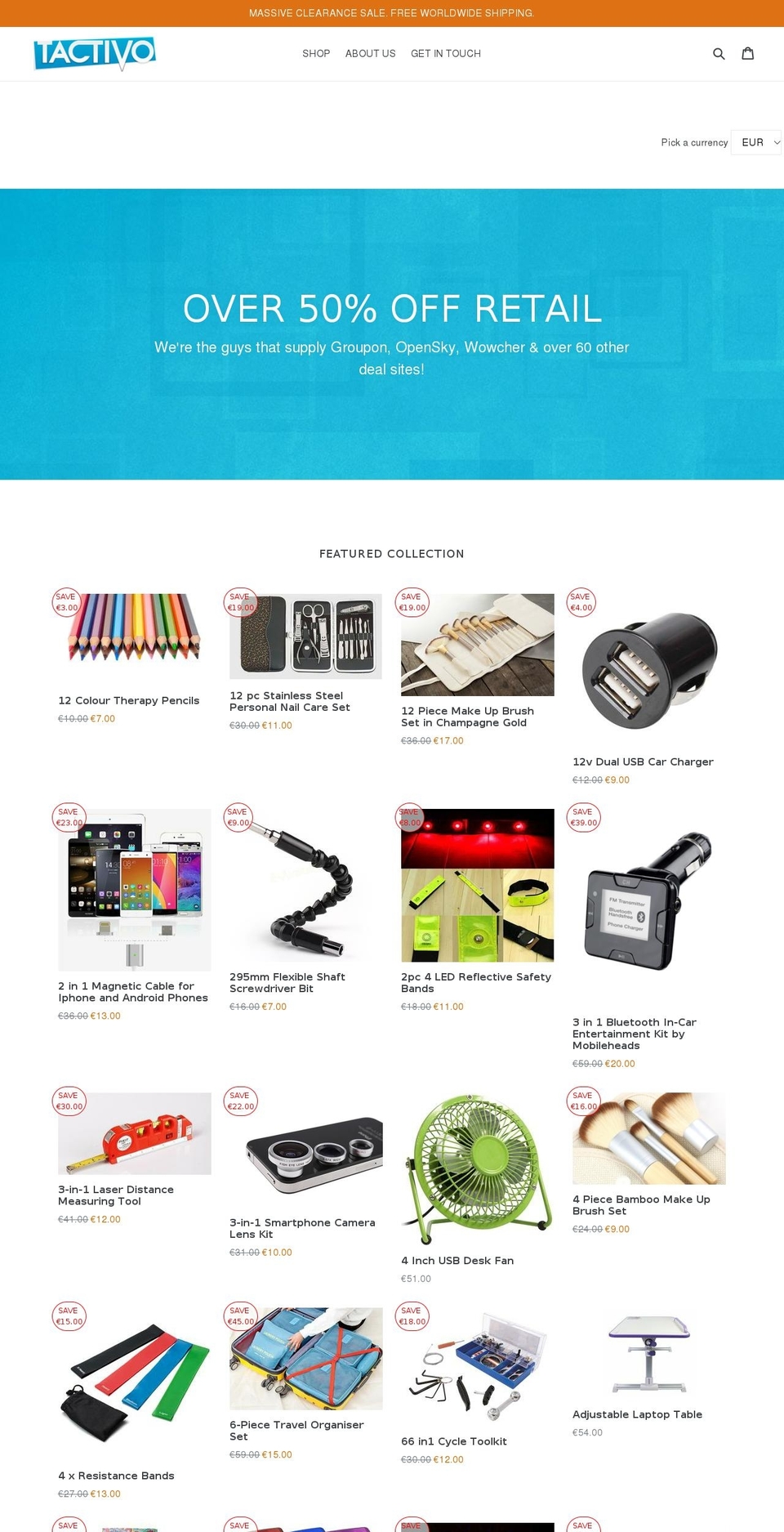 tactivo.com shopify website screenshot