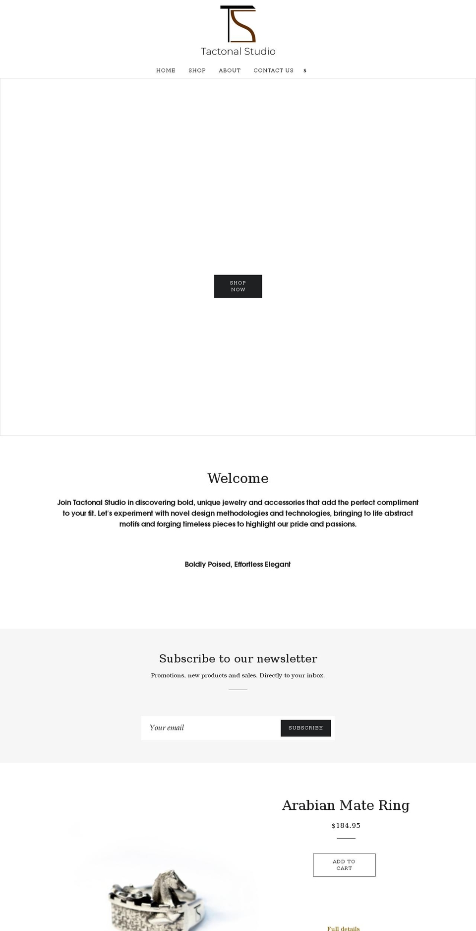tactonalstudio.com shopify website screenshot
