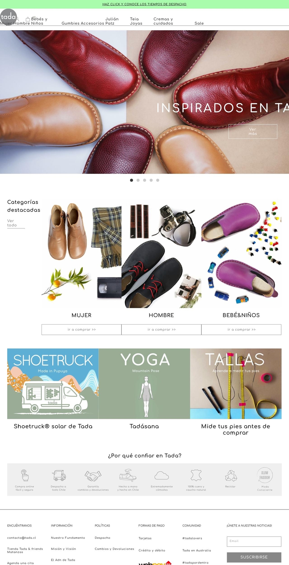 Lab-tada Shopify theme site example tada.cl