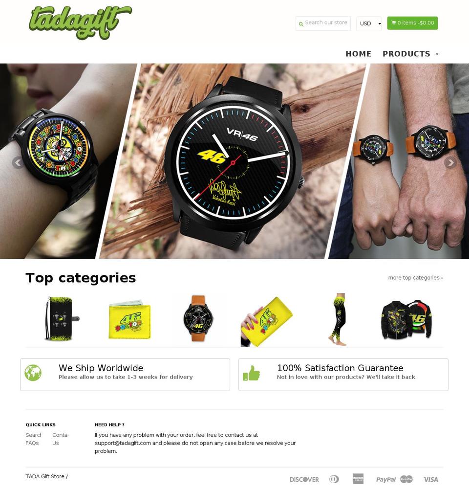 tadagift.com — Shopify storefront screenshot
