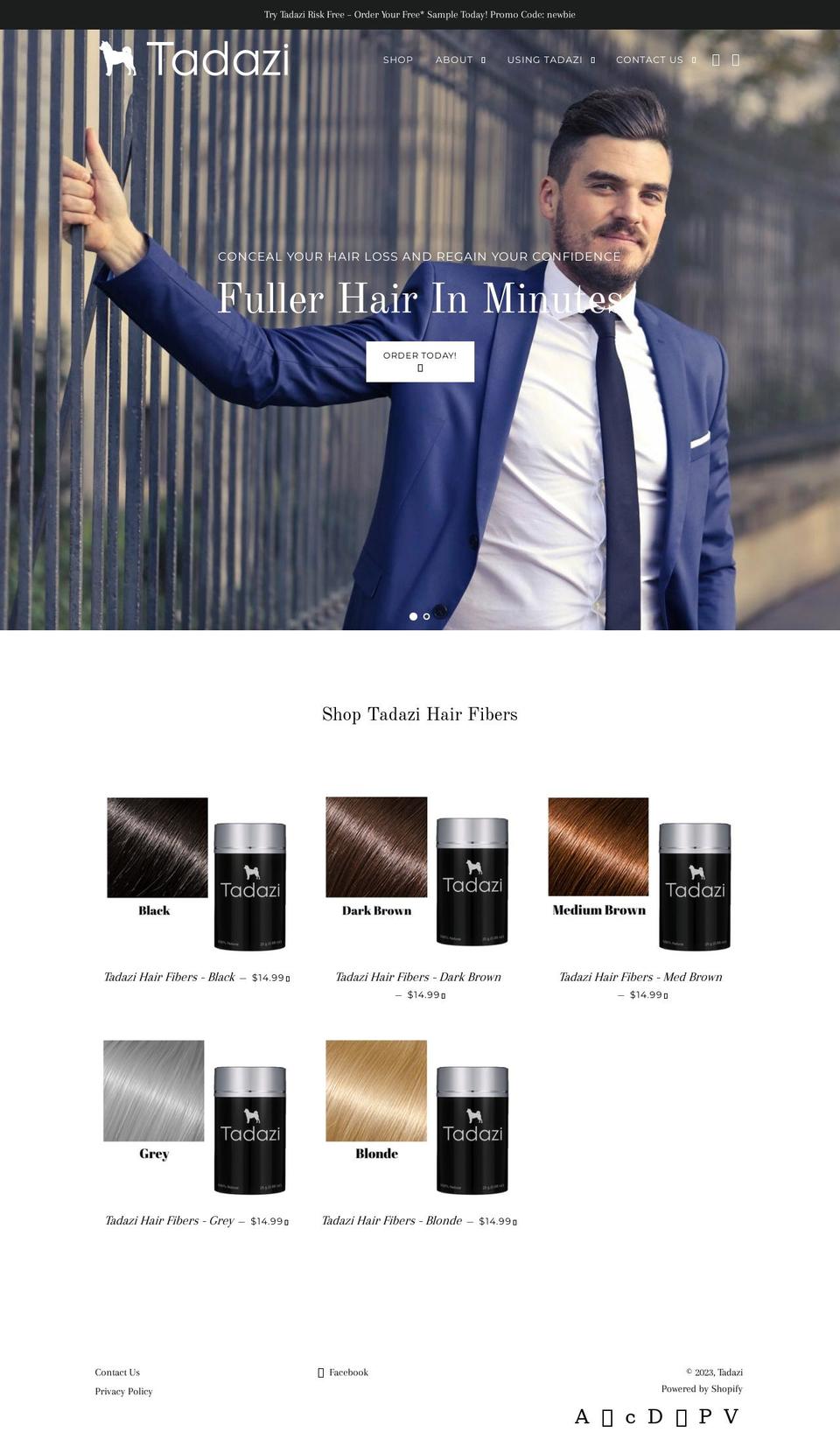 tadazi.com — Shopify storefront screenshot