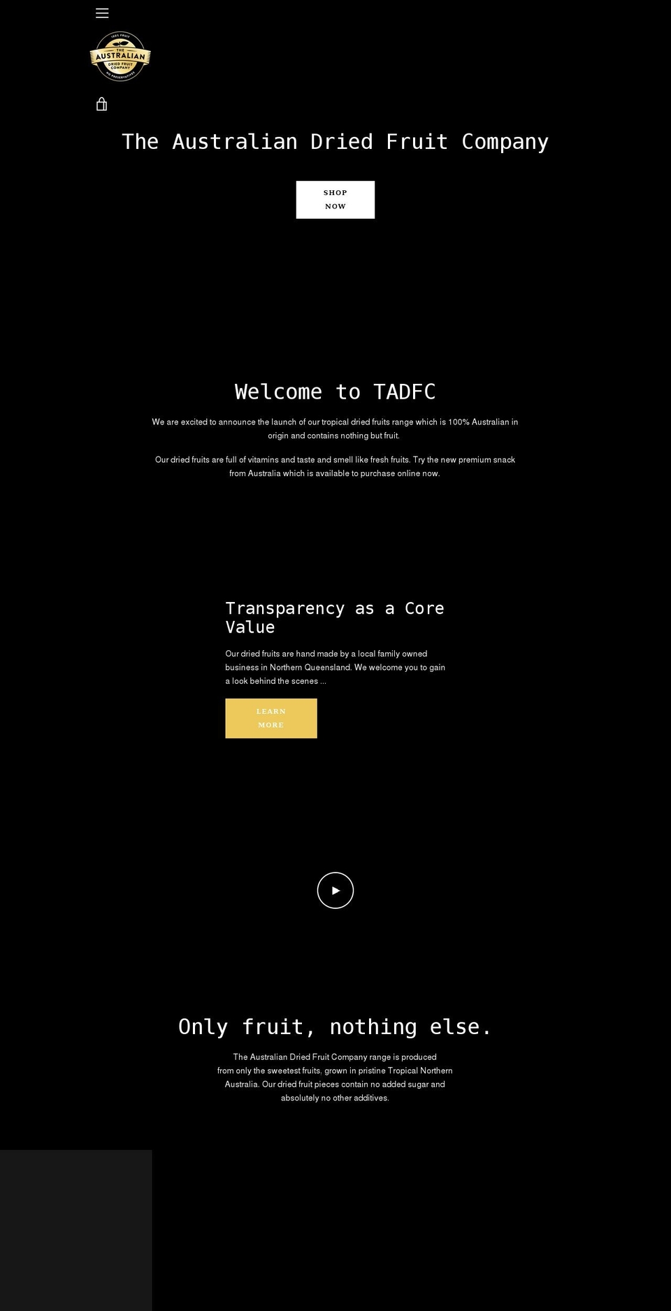 tadfc-shop.com shopify website screenshot