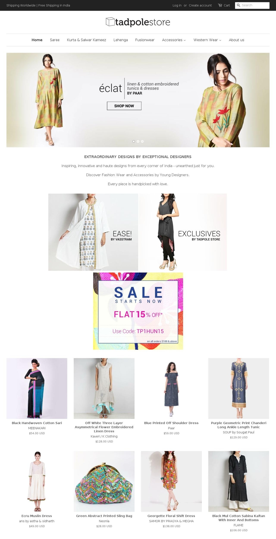 Copy of Minimal Shopify theme site example tadpolestore.in