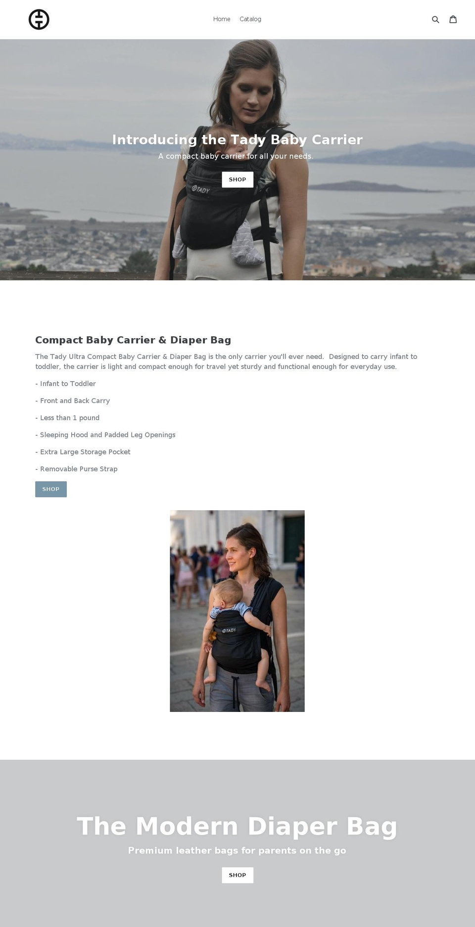 tady.com — Shopify storefront screenshot