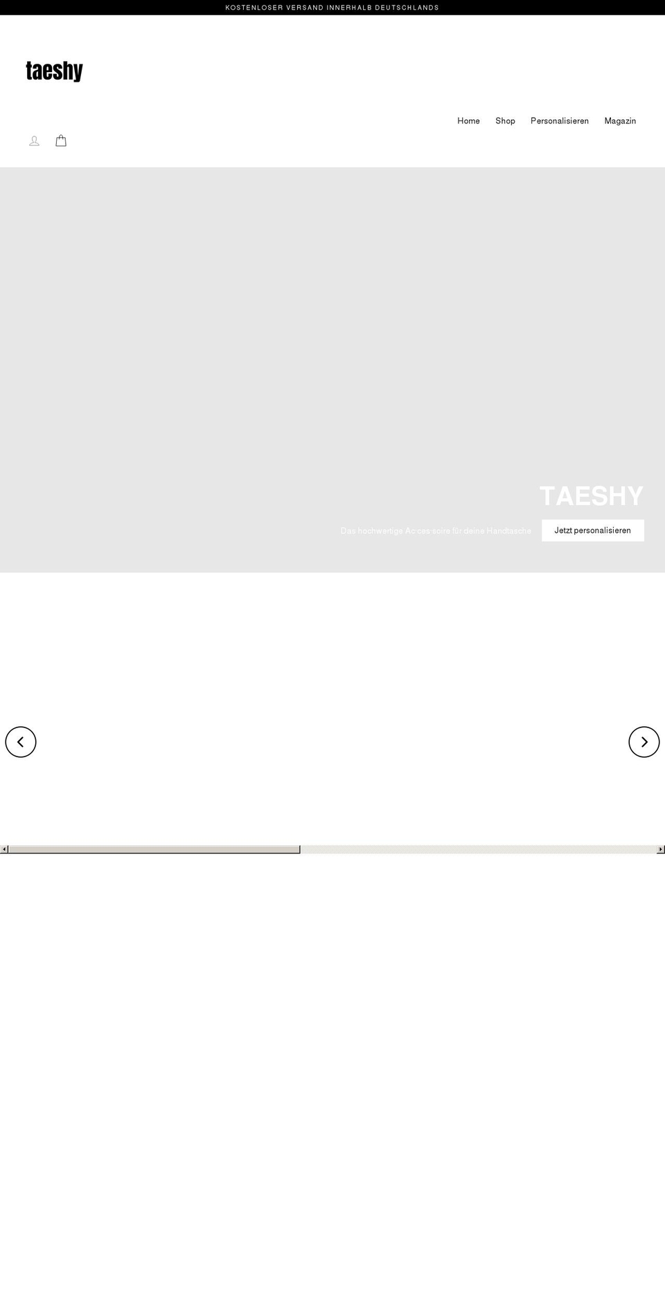 taeshy.de shopify website screenshot