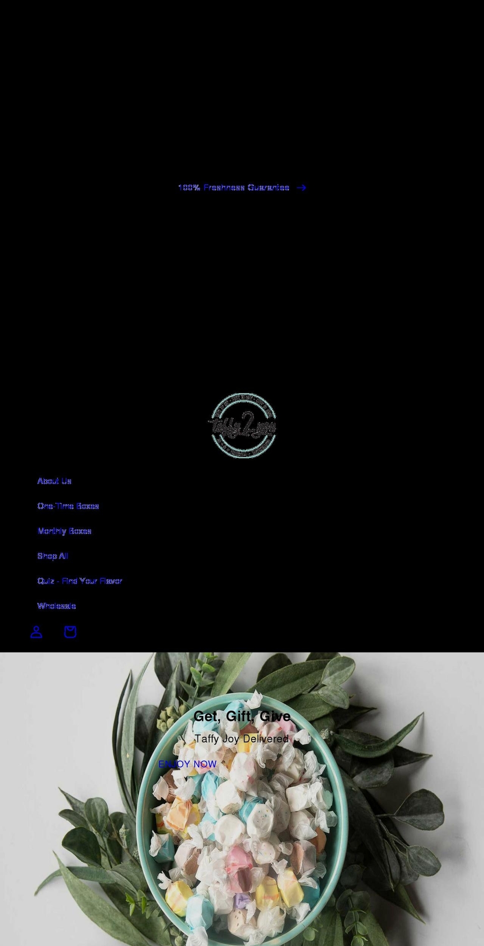 taffy2you.com shopify website screenshot