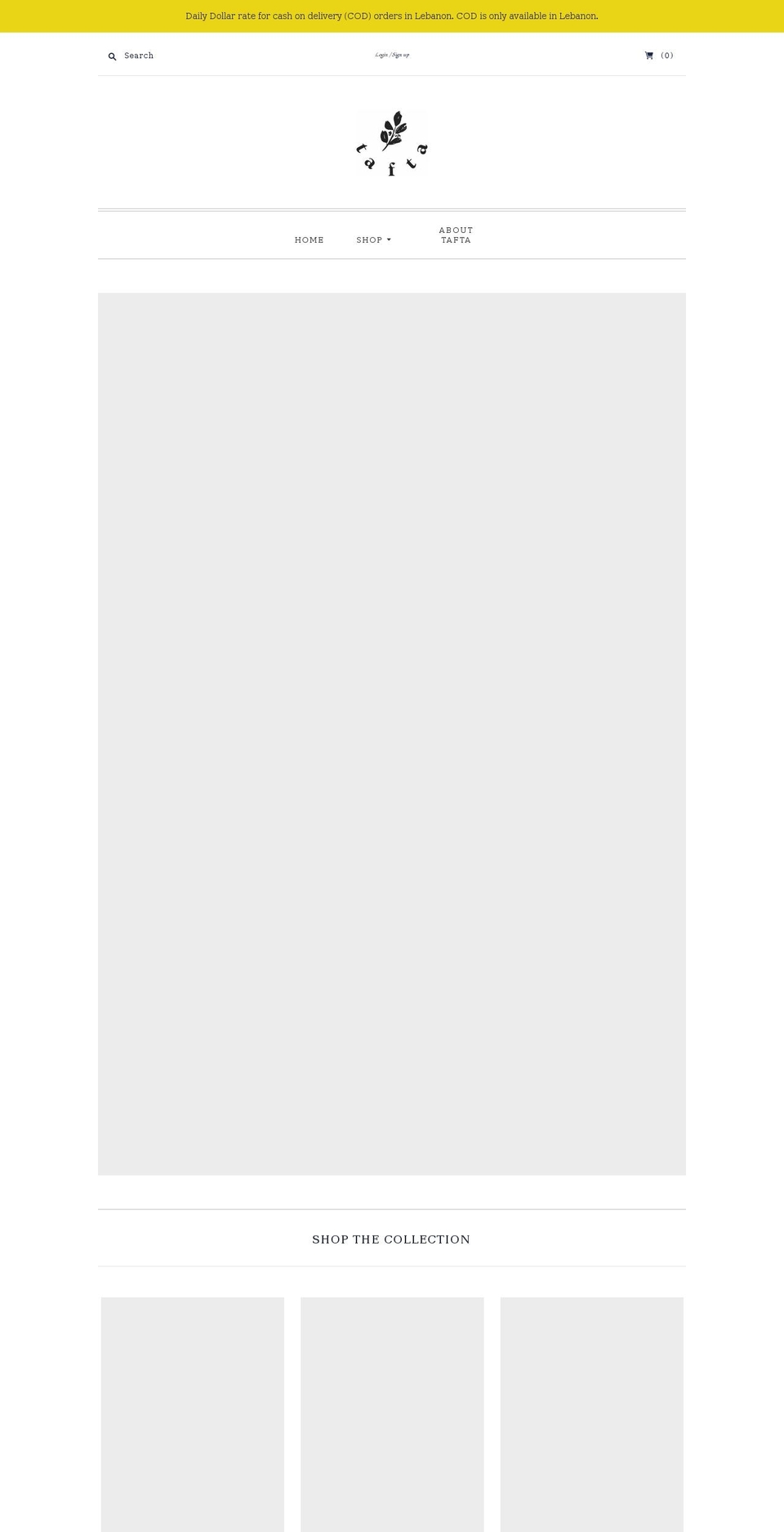 tafta.shop shopify website screenshot