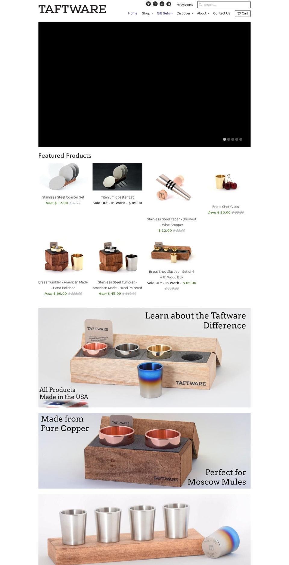 taftware.com shopify website screenshot