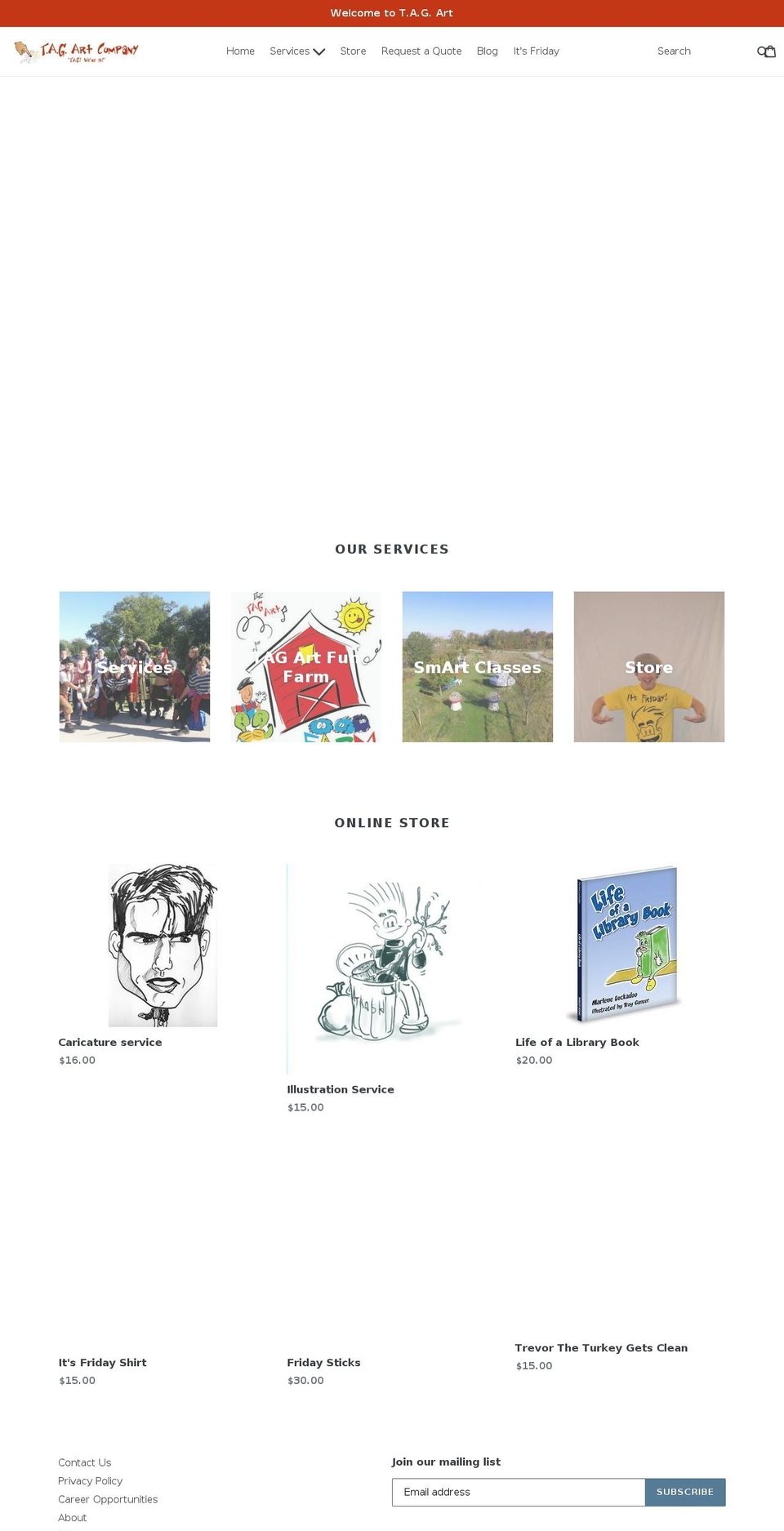 tagartcompany.com shopify website screenshot