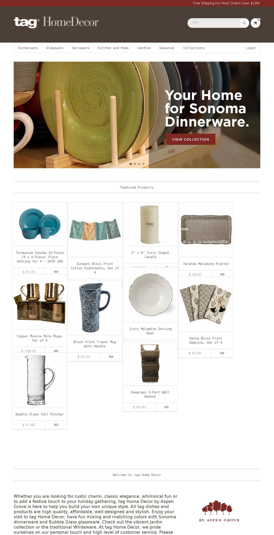 tagdecorativeaccessories.us shopify website screenshot