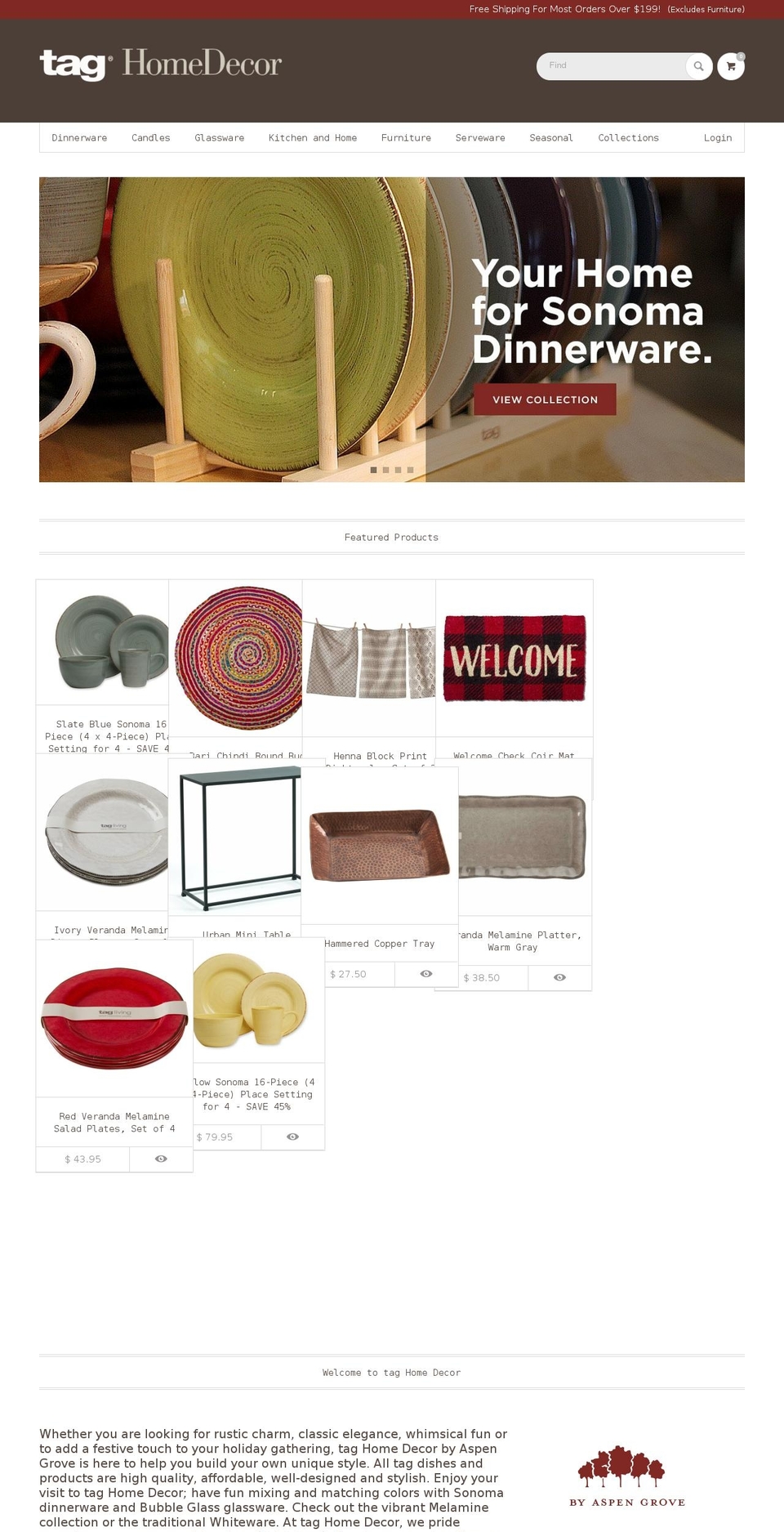 Altron Shopify theme site example tagfurnishingsgroup.com