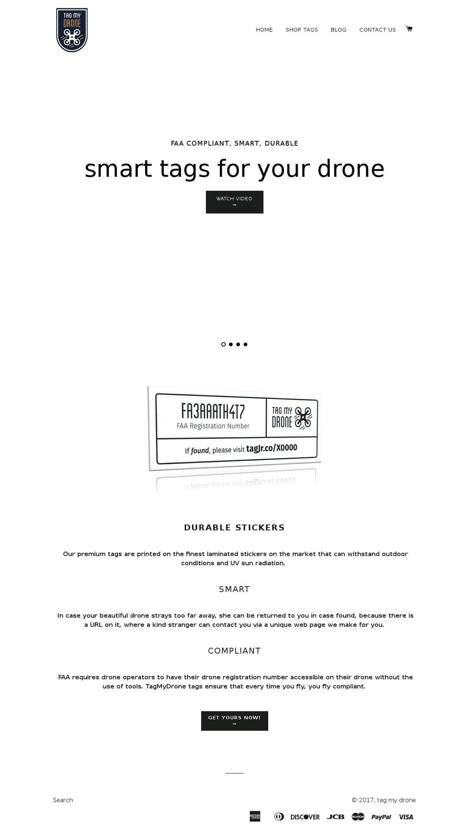 tagmydrone.com shopify website screenshot