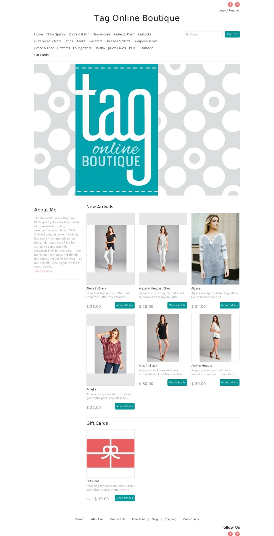 Expression Shopify theme site example tagonlineboutique.com