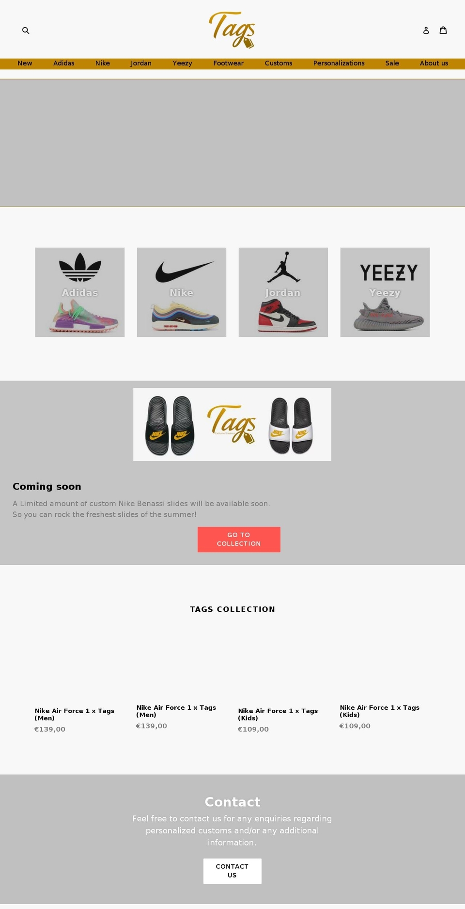 tags-store.com — Shopify storefront screenshot