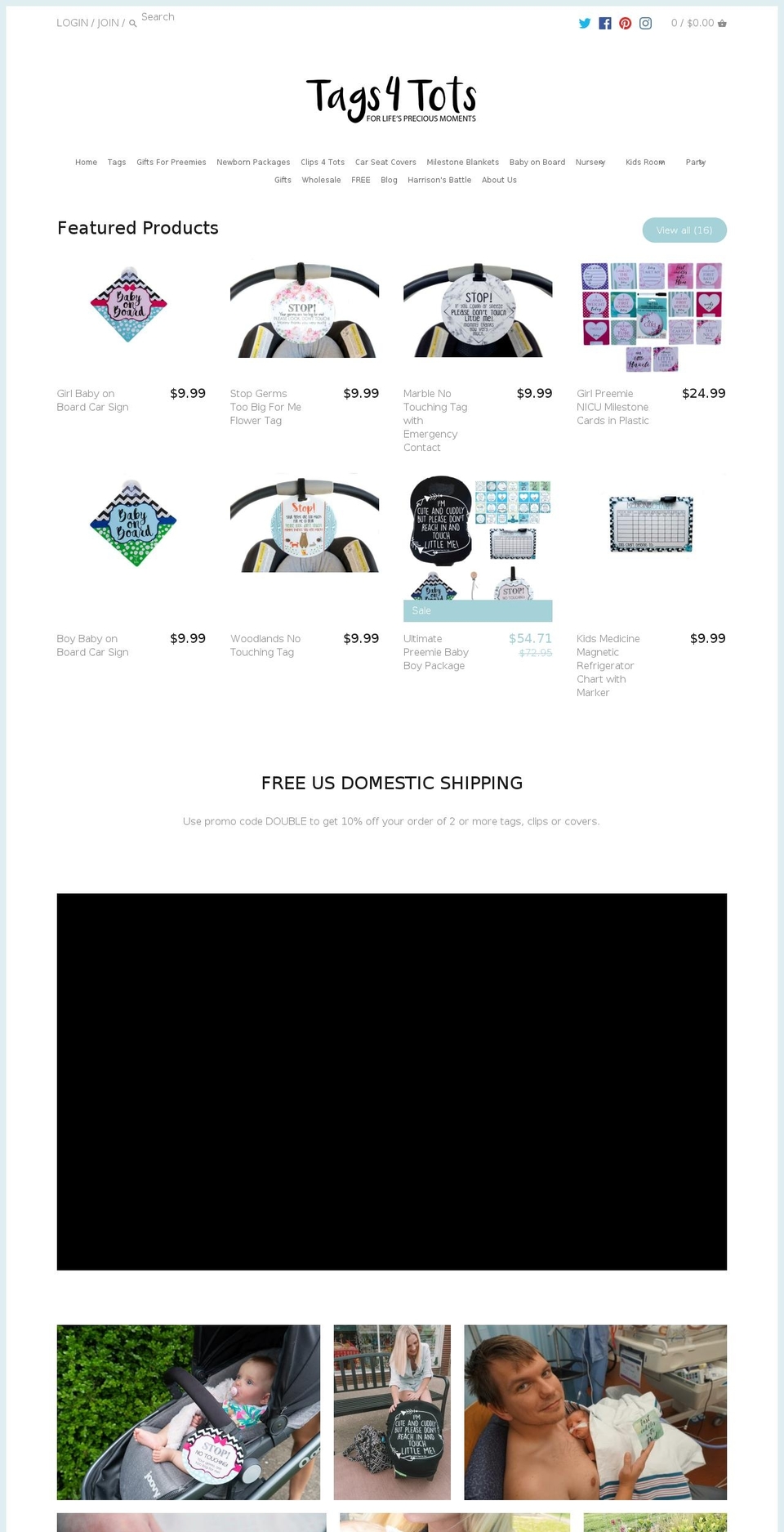 tags4tots.com — Shopify storefront screenshot