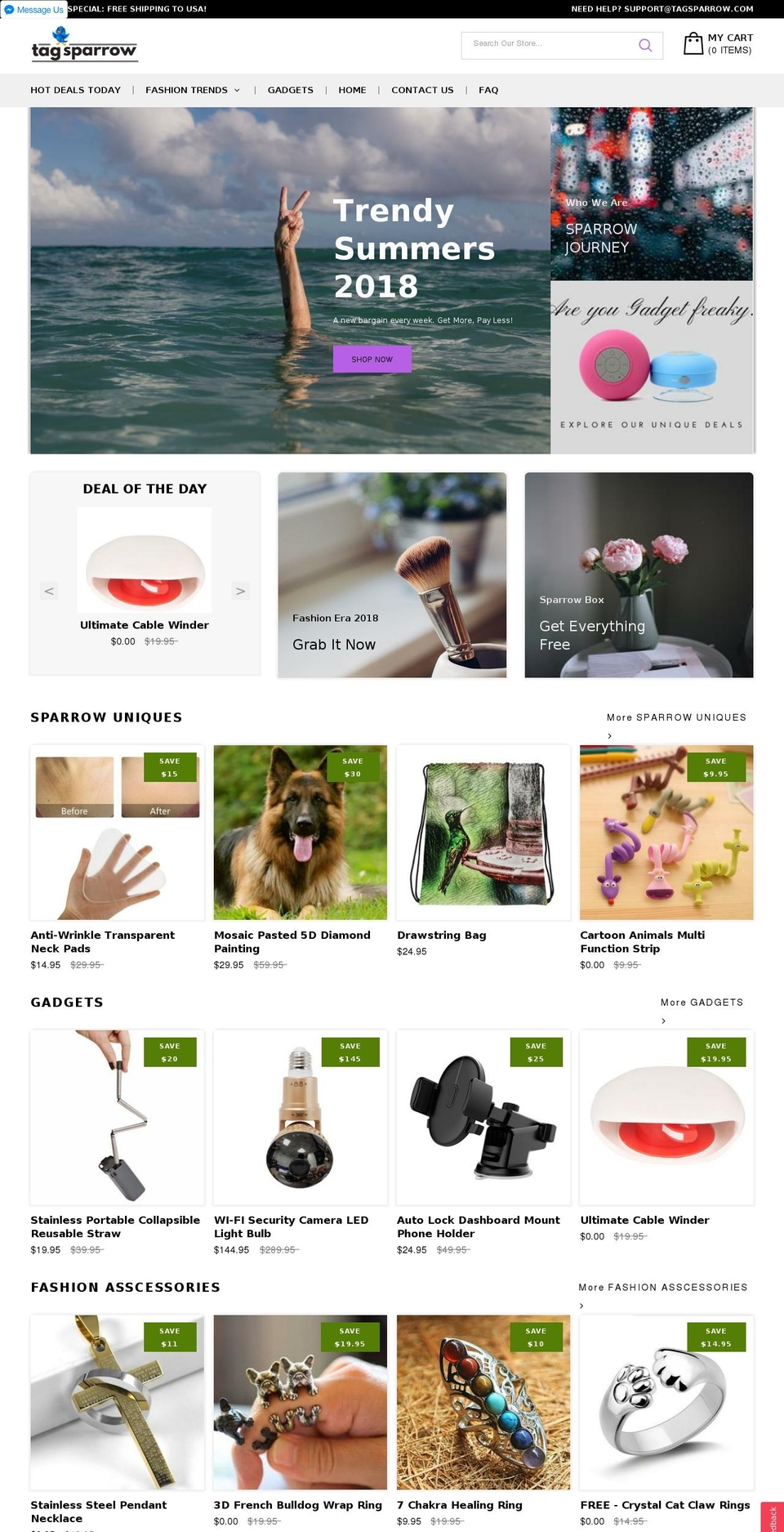 Drop Shopify theme site example tagsparrow.com
