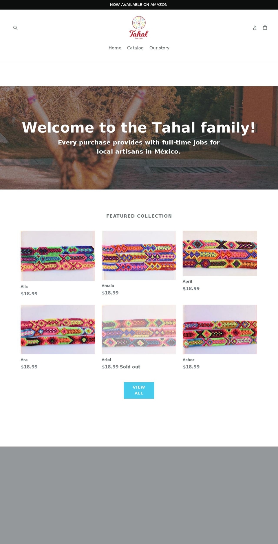 tahalbracelets.com — Shopify storefront screenshot