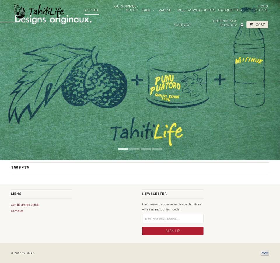 tahitilife.us shopify website screenshot