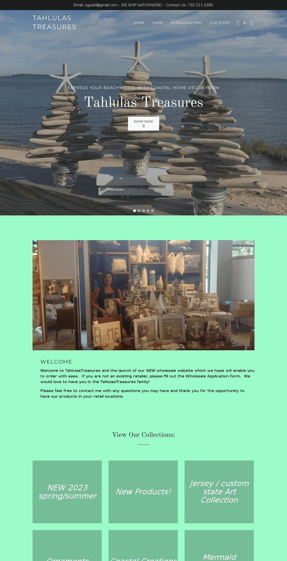 tahlulastreasures.com — Shopify storefront screenshot