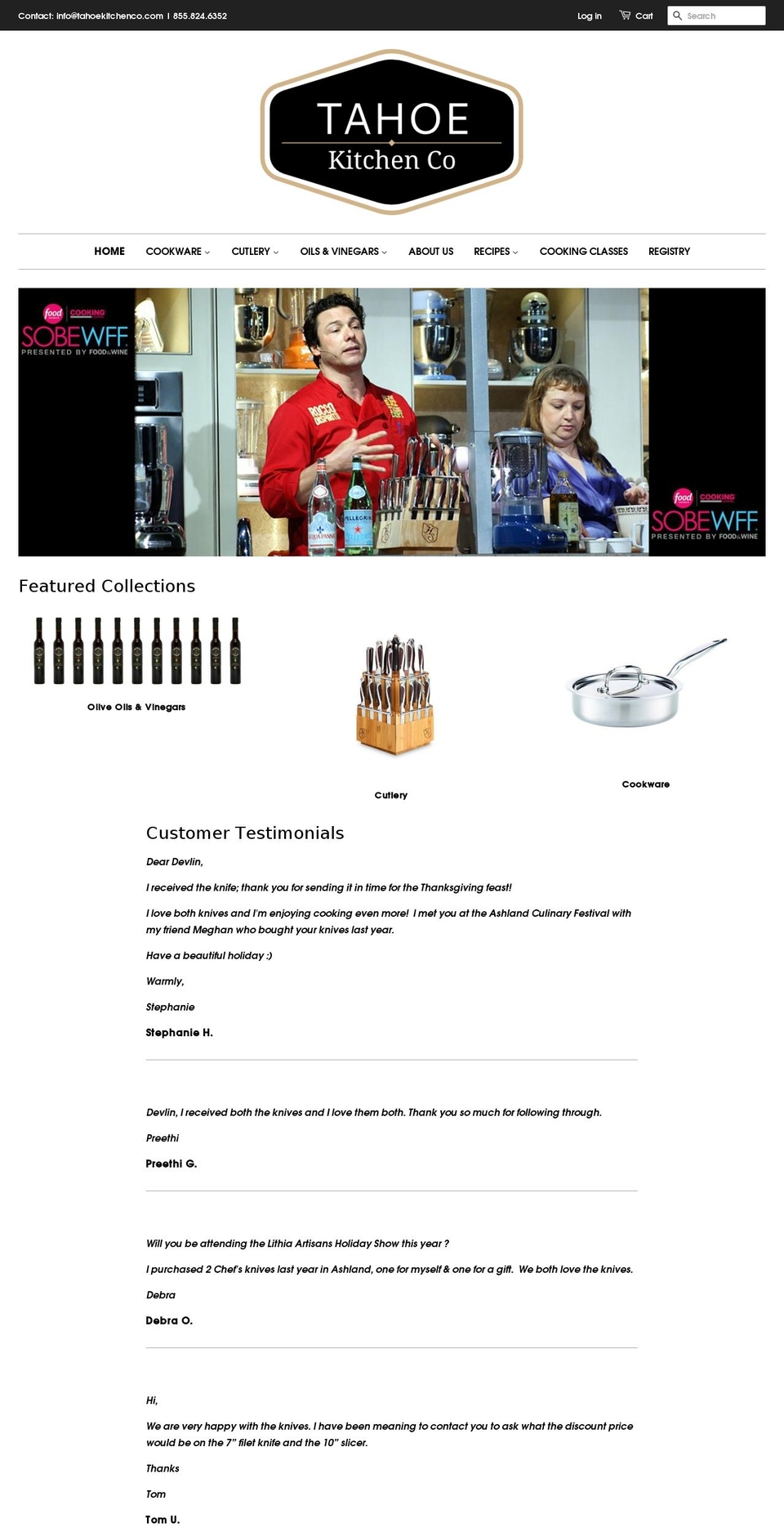 tahoekitchenco.com — Shopify storefront screenshot