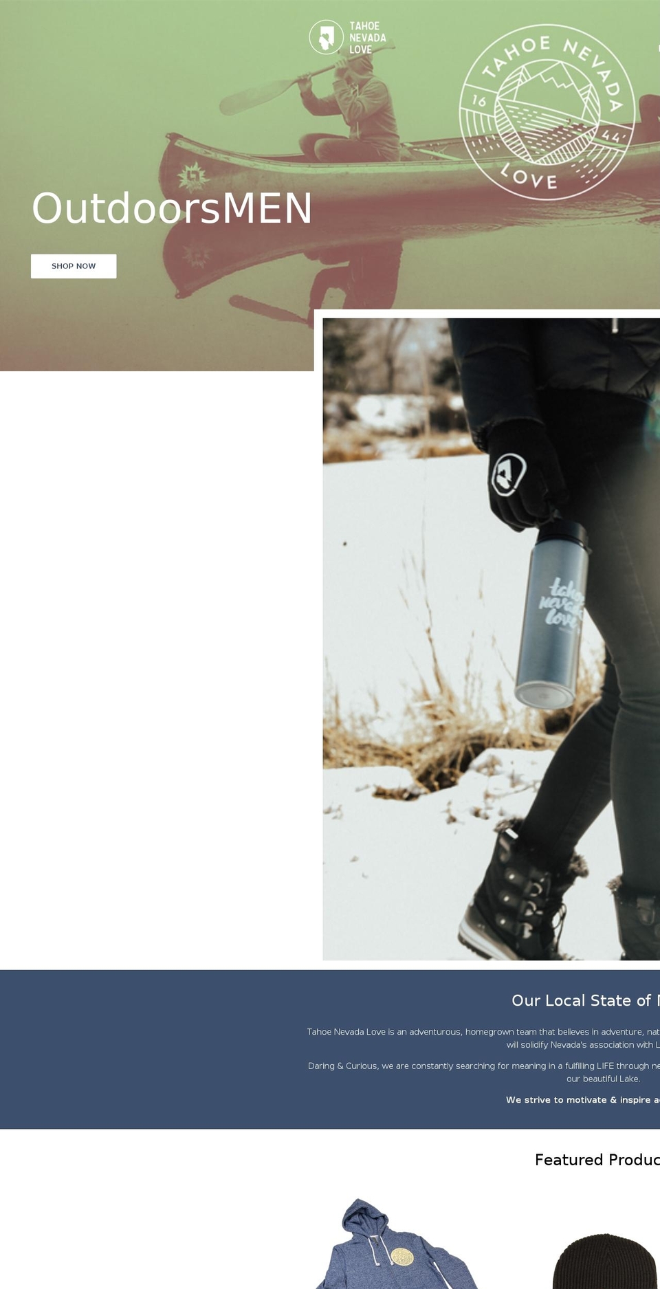 tahoenevadalove.com shopify website screenshot